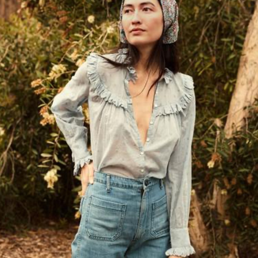 Sold out Dôen Hortense top in French Blue